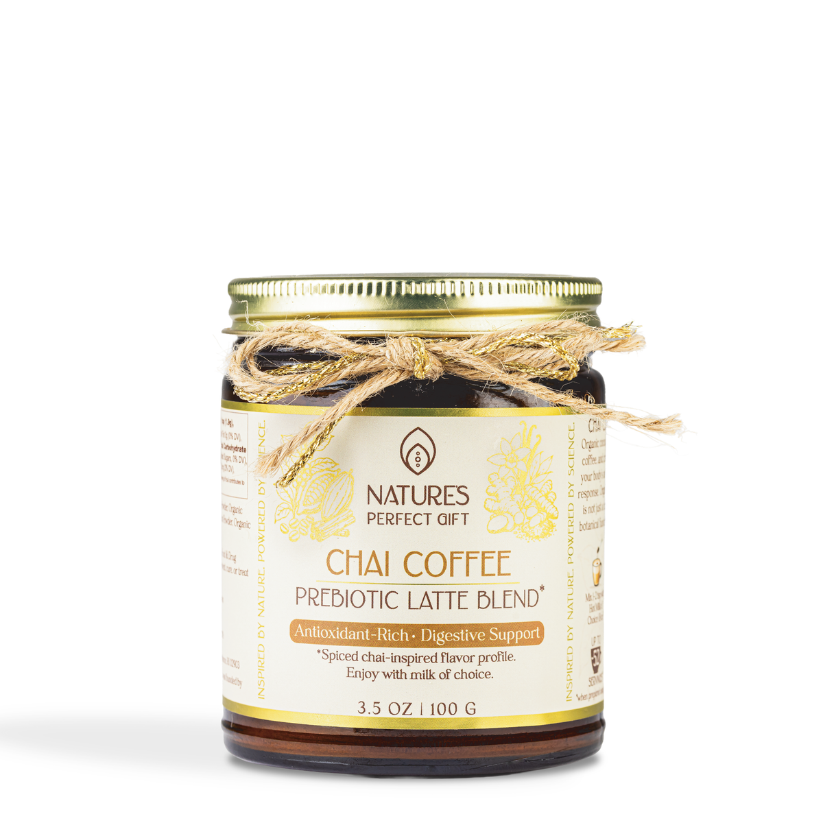 Chai Coffee Latte Prebiótico | Apoyo digestivo rico en antioxidantes | 52 porciones
